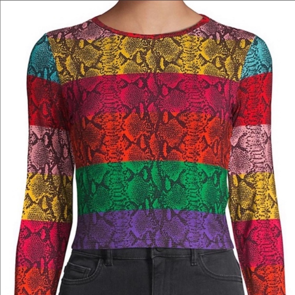 Alice and Olivia snakeskin top